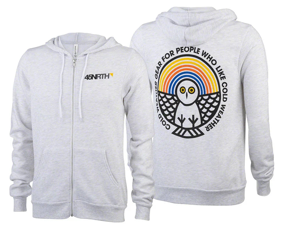 Winter Wonder Zip Up Hoodie - Unisex Ash Medium - Bicycle Warehouse