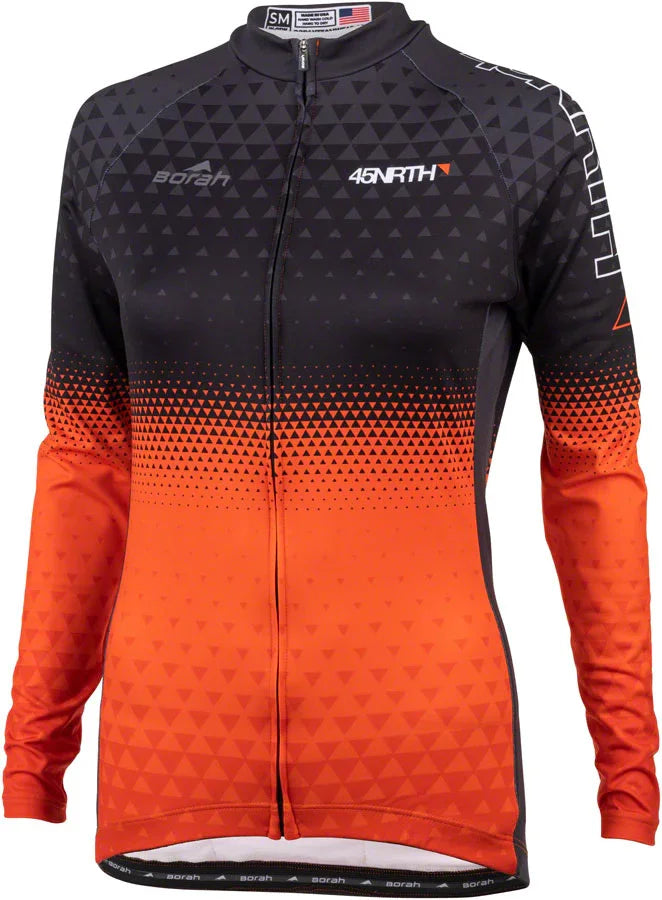 Last Light Thermal Long Sleeve Jersey - Womens Orange/Black Small - Bicycle Warehouse