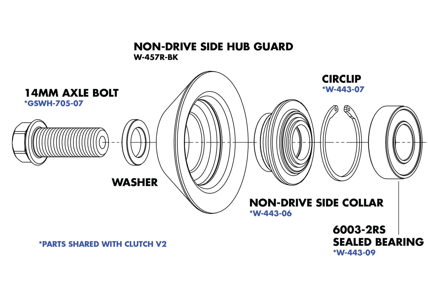 Odyssey Clutch Pro Freecoaster Hub Parts