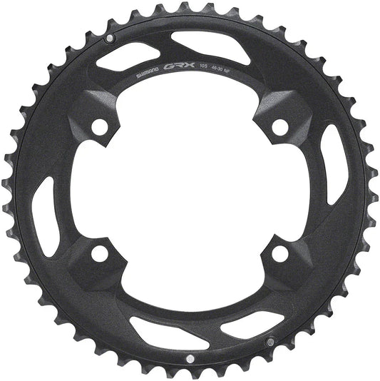 FC-RX600-10 Chainring - 46t 110 BCD For 2x10 Black - Bicycle Warehouse