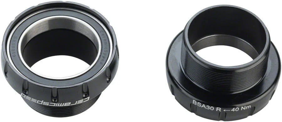 BSA30 Bottom Bracket - BSA Thread 30mm Spindle Black - Bicycle Warehouse