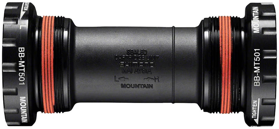 Shimano BB-MT501 English Bottom Bracket - English 68/73mm Fits Hollowtech II Spindle BLK - Bicycle Warehouse