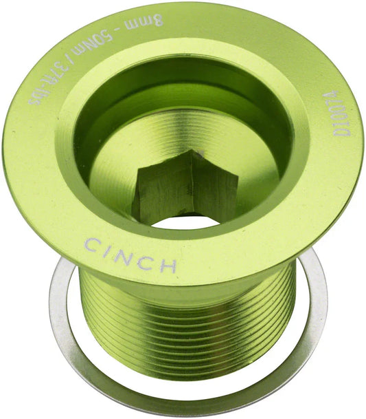 RaceFace CINCH Crank Bolt with Washer - NDS M18 Gloss Green - Bicycle Warehouse