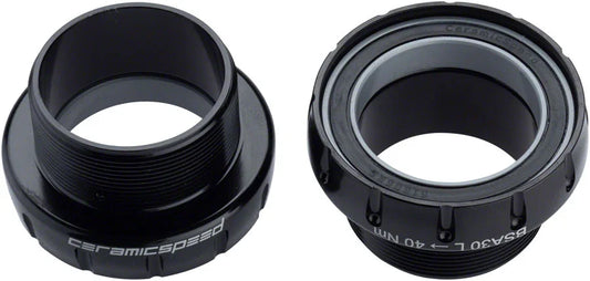 BSA30 MTB Bottom Bracket - BSA Thread 30mm Spindle Coated Races BLK - Bicycle Warehouse