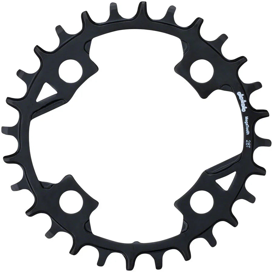 Full Speed Ahead Gamma Pro Mega Tooth Chainring - 28t 82 BCD Aluminum 1 x 11 BLK - Bicycle Warehouse