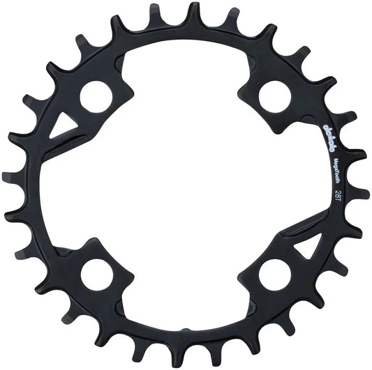 Full Speed Ahead Gamma Pro Mega Tooth Chainring - 28t 82 BCD Aluminum 1 x 11 BLK - Bicycle Warehouse