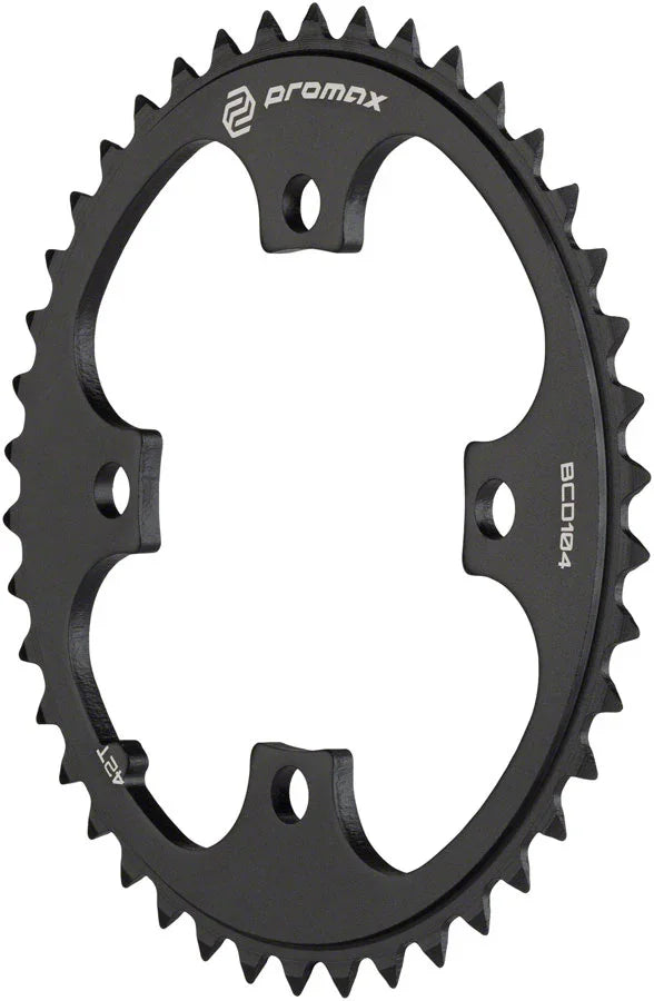 4-Bolt Chainring - 42t 104 BCD Black - Bicycle Warehouse