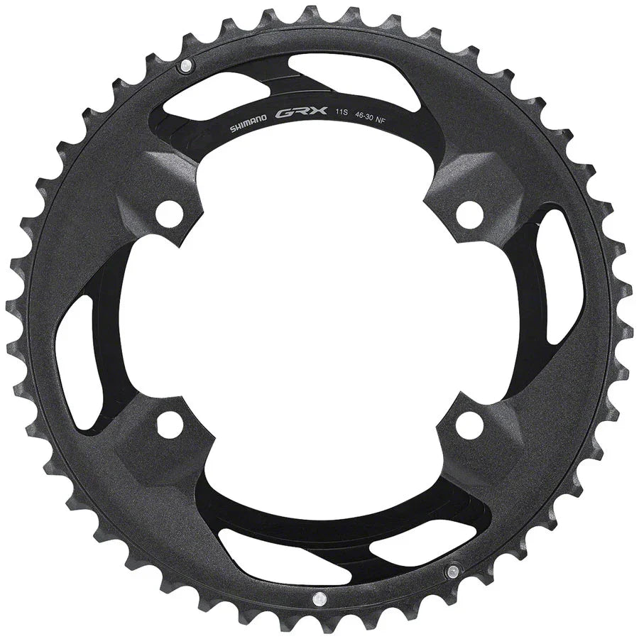 FC-RX600-11 Chainring - 46t 110 BCD For 2x11 Black - Bicycle Warehouse
