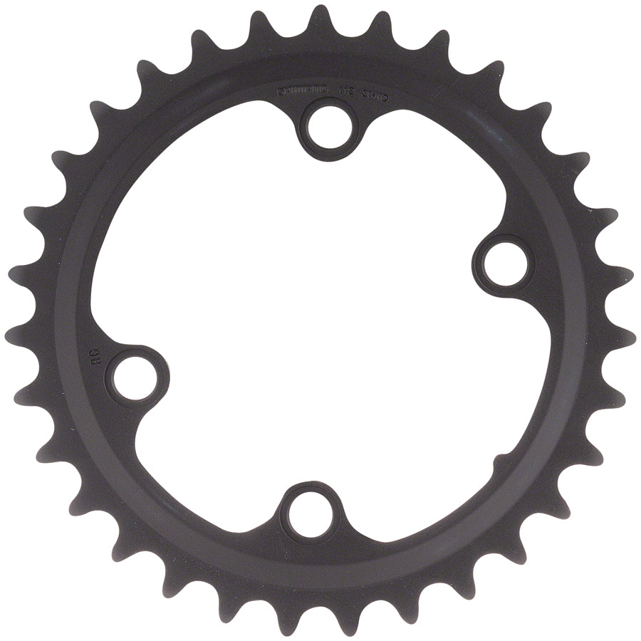 GRX RX810 Chainring - 31t 80 BCD 4-Bolt 11-Speed Black - Bicycle Warehouse