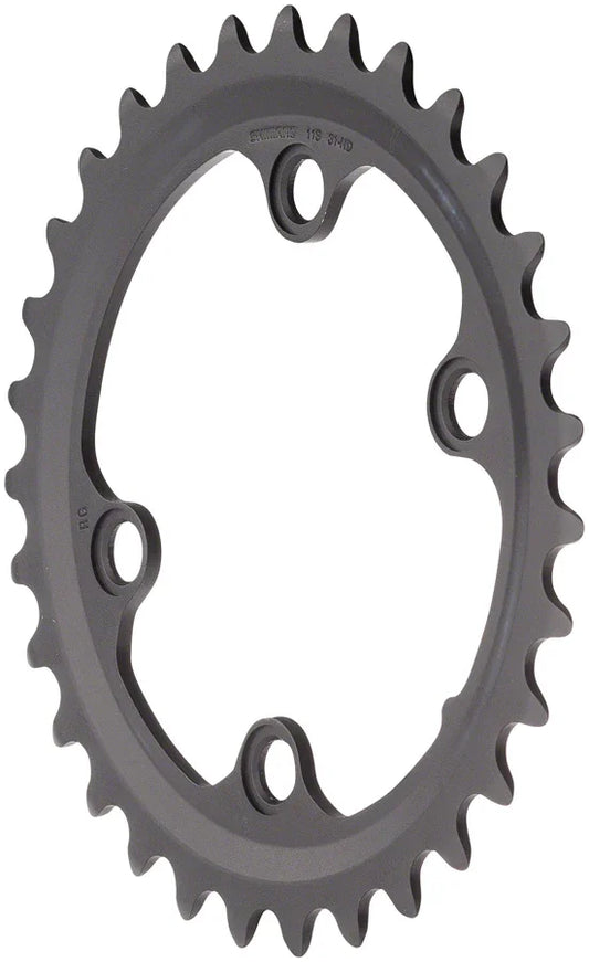 GRX RX810 Chainring - 31t 80 BCD 4-Bolt 11-Speed Black - Bicycle Warehouse