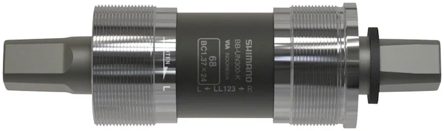 BB-UN300-K Bottom Bracket - English 68 x 117.5mm Spindle Square Taper JIS For Chain Case - Bicycle Warehouse