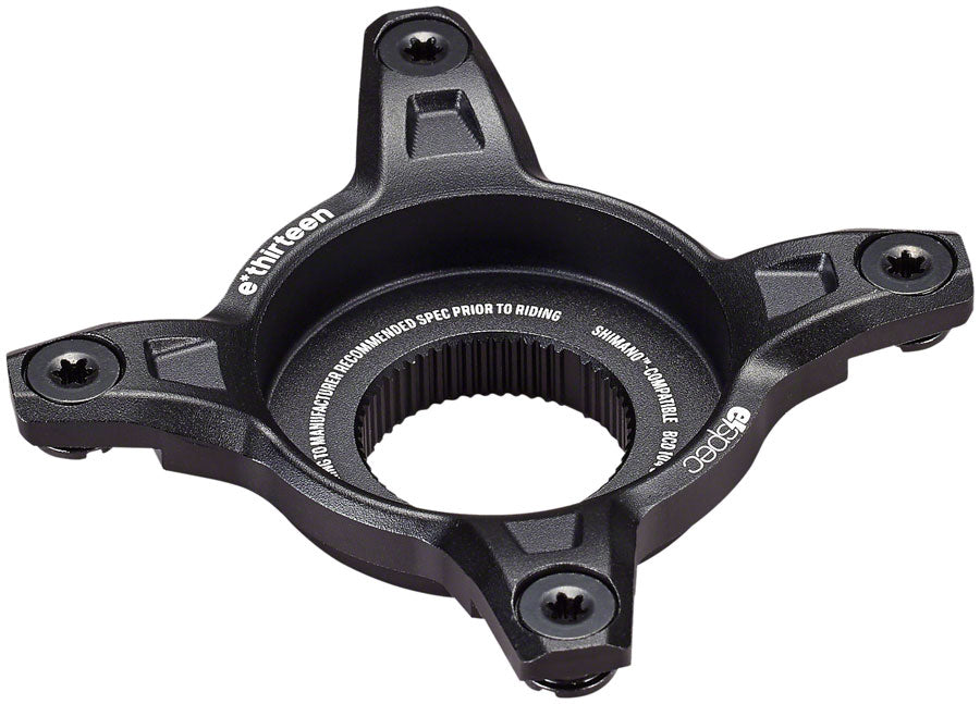 e*thirteen e*spec 104BCD Aluminum Direct Mount Spider - 104BCD 55mm CL Incl. Bolts Shimano EP8 BLK - Bicycle Warehouse