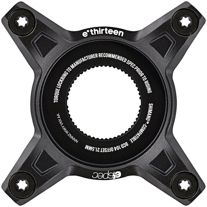 e*thirteen e*spec 104BCD Aluminum Direct Mount Spider - 104BCD 55mm CL Incl. Bolts Shimano EP8 BLK - Bicycle Warehouse