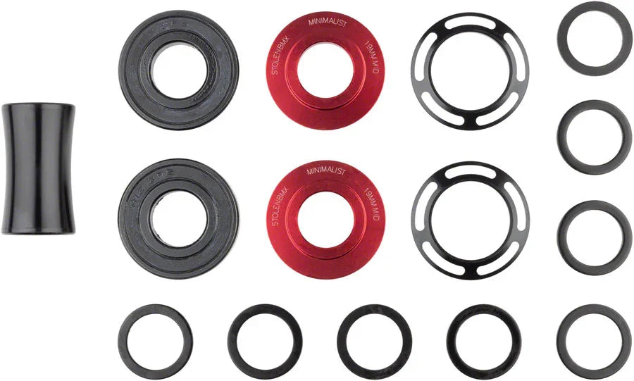 Minimalist Bottom Bracket - Mid 19mm Red - Bicycle Warehouse
