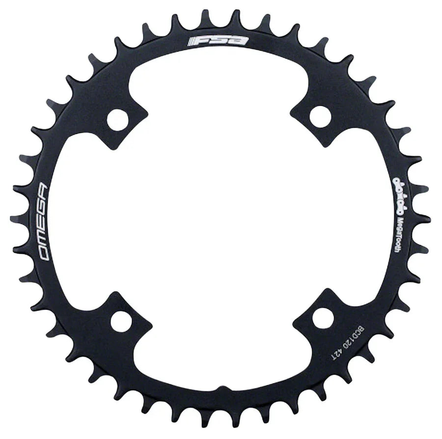 Full Speed Ahead Omega 1x Chainring - 42t 120mm BCD Black - Bicycle Warehouse