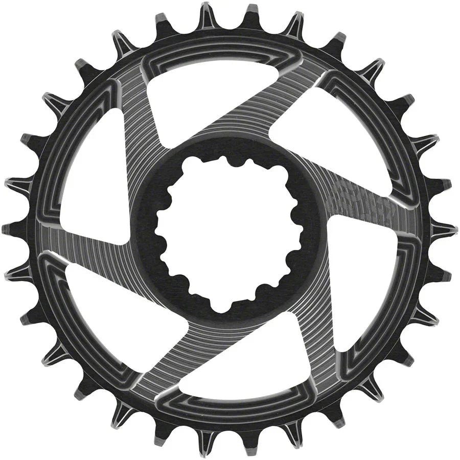 e*thirteen Helix R Chainring - 30t 11/12-Speed 3mm Offset SRAM 3-Bolt DM BLK - Bicycle Warehouse