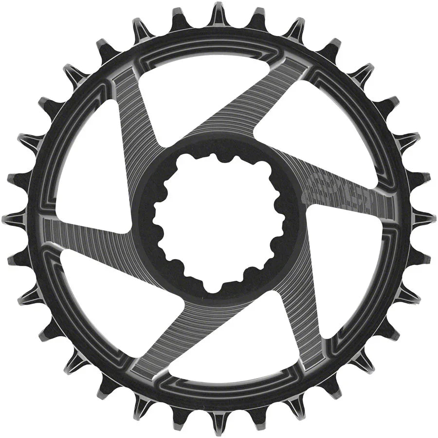 e*thirteen Helix R Chainring - 32t 11/12-Speed 3mm Offset SRAM 3-Bolt DM BLK - Bicycle Warehouse