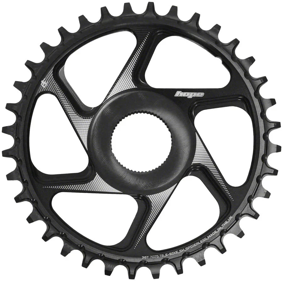 Spiderless Chainring - 36T R22 Ebike Shimano Black - Bicycle Warehouse