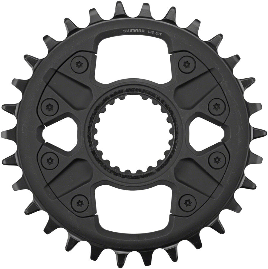 Deore FC-M6100-1 Direct Mount Chainring - 30t 12-Speed Black - Bicycle Warehouse