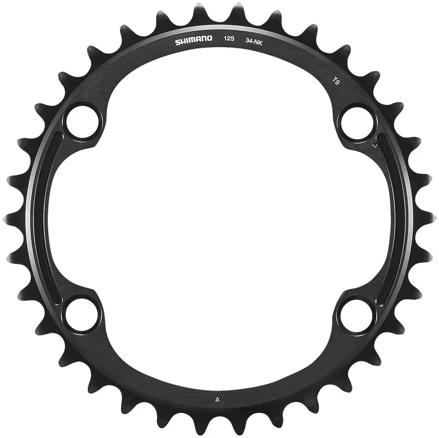 Dura-Ace FC-R9200 12-Speed Chainring - 34t Asymmetric 110 BCD BLK NK - Bicycle Warehouse