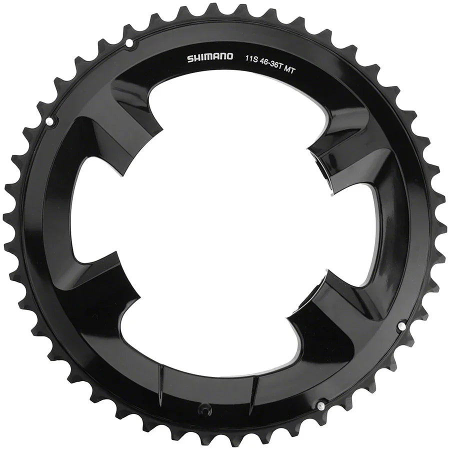 FC-RS510 Chainring - 46t Asymmetric 110mm BCD Black - Bicycle Warehouse