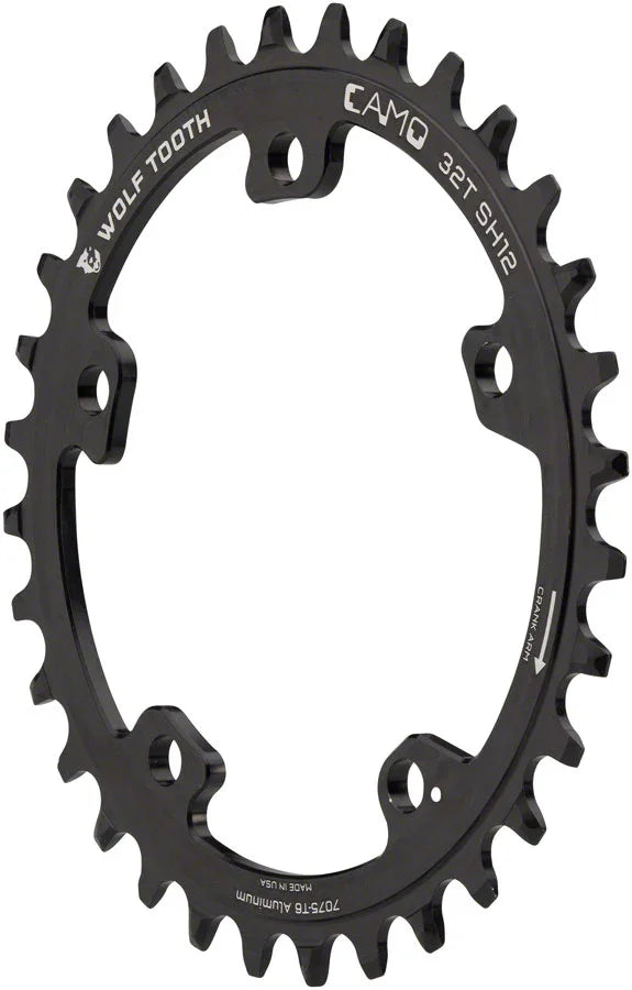 CAMO Aluminum Chainring - 30t CAMO Mount Requires 12-Speed Hyperglide+ Chain BLK - Bicycle Warehouse