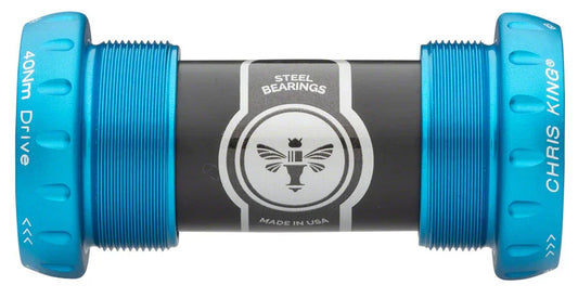 ThreadFit 24 Bottom Bracket Fit Kit 4 - English For Shimano Hollowtech II Matte Turquoise - Bicycle Warehouse