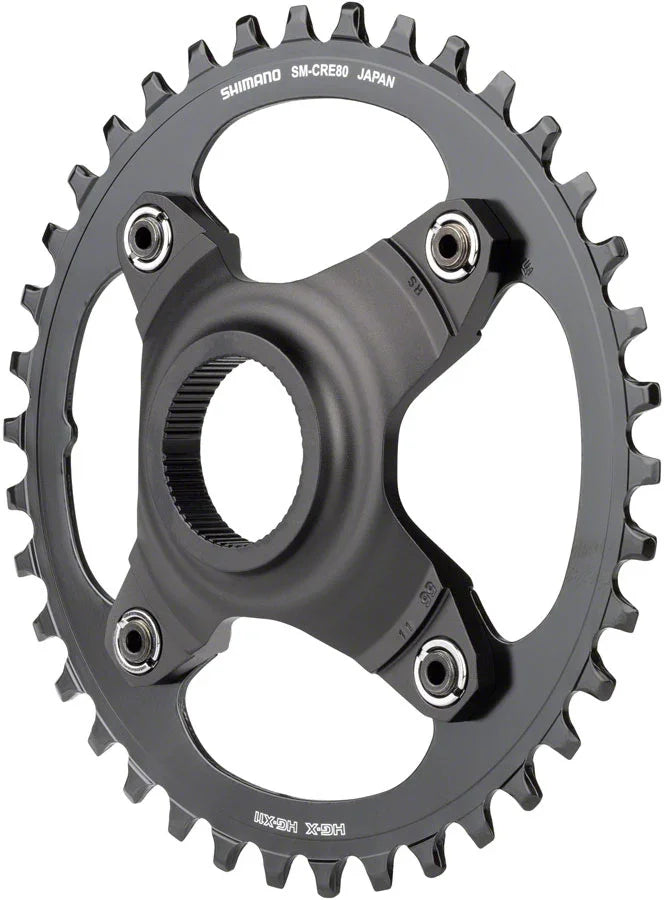 STEPS SM-CRE80-B Chainring - 38T Without Chainguard 55mm Chainline BLK - Bicycle Warehouse