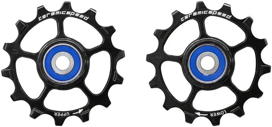 Pulley Wheels SRAM Eagle/AXS 1 x 12 Speed - 14 Tooth Coated Races Alloy BLK - Bicycle Warehouse