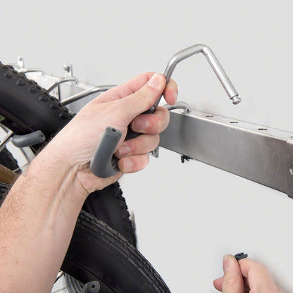 Heavy Duty Track Rack Wall Mount Bike Rack - 6-Bike Silver