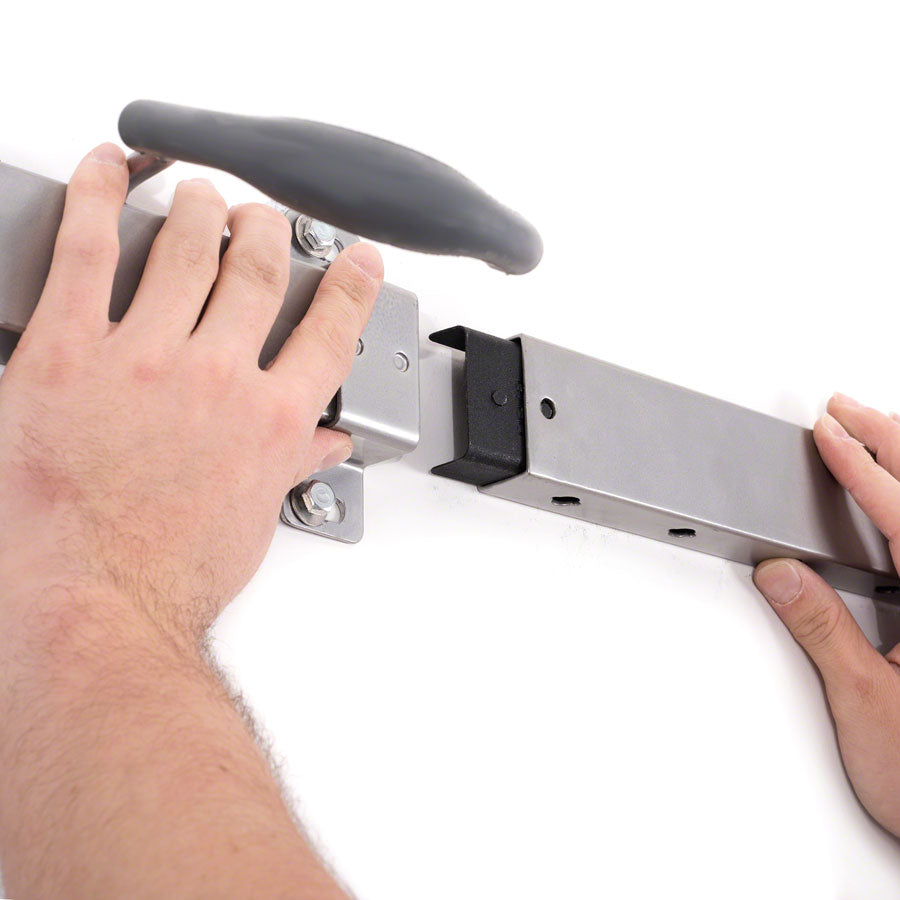 Heavy Duty Track Rack Wall Mount Bike Rack - 6-Bike Silver