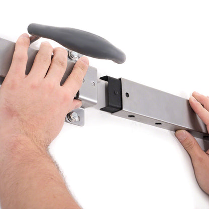 Heavy Duty Track Rack Wall Mount Bike Rack - 6-Bike Silver