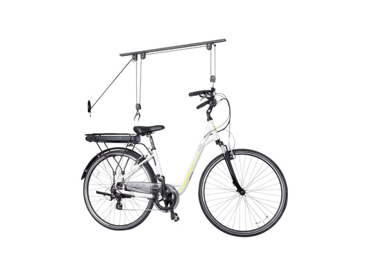 Delta Ceiling Hoist Pro Bike Storage Rack - 1-Bike Utility Straps Included - Bicycle Warehouse
