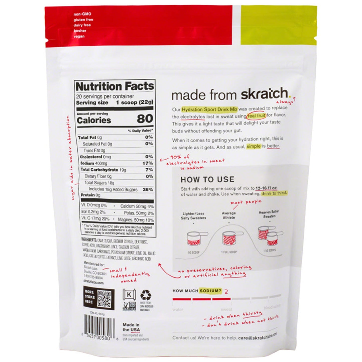 Supplement Skratch Sport Hydration Fruit Punch 3lb Bag