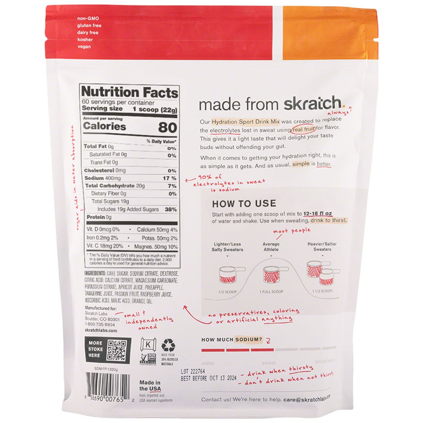 Supplement Skratch Sport Hydration Fruit Punch 3lb Bag