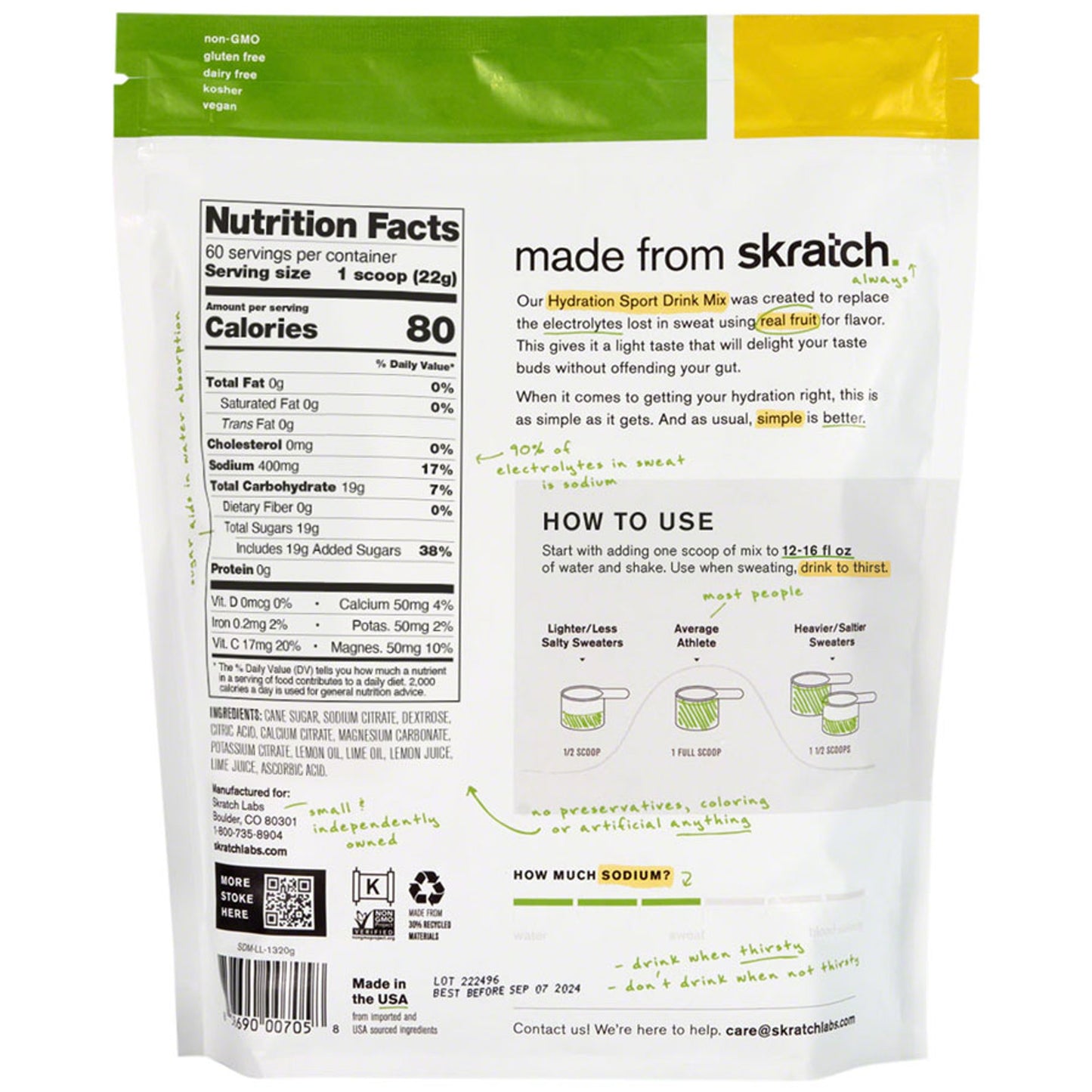 Supplement Skratch Sport Hydration Fruit Punch 3lb Bag