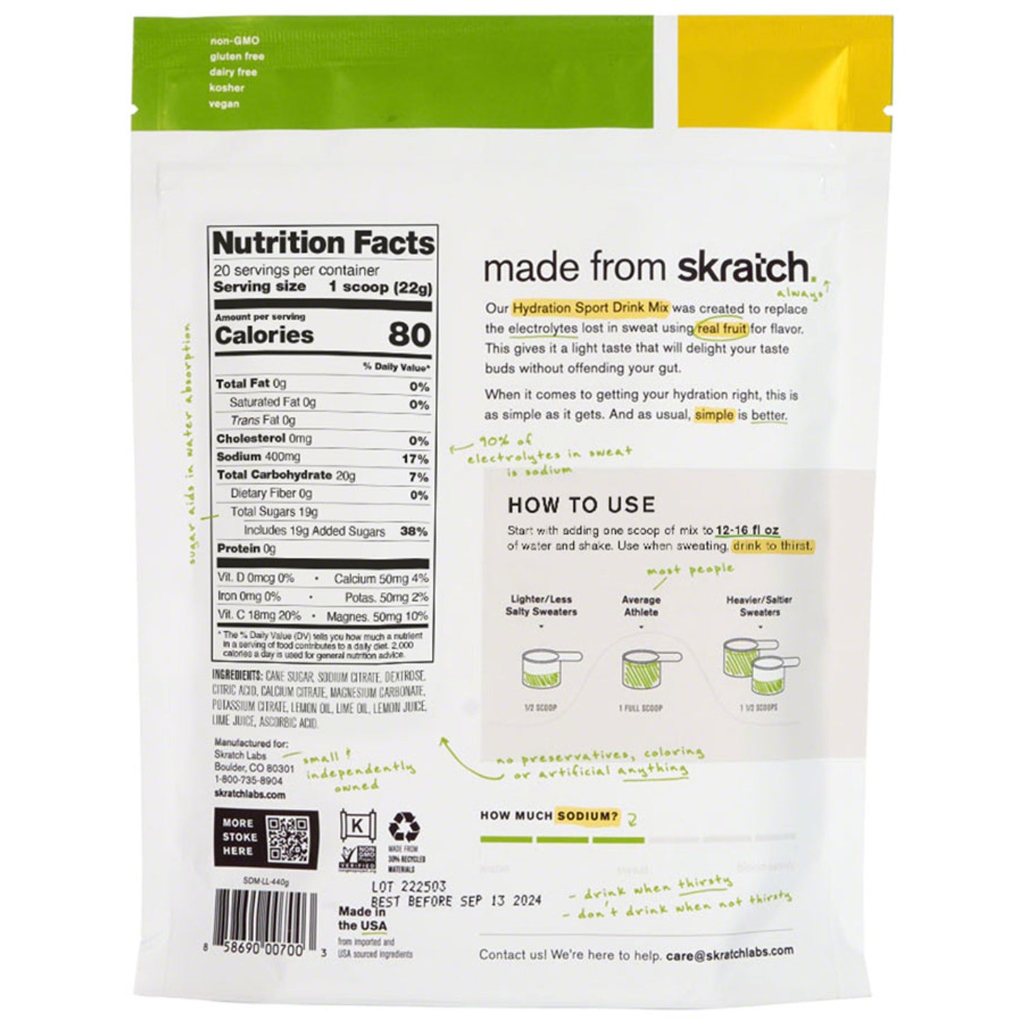 Supplement Skratch Sport Hydration Fruit Punch 3lb Bag
