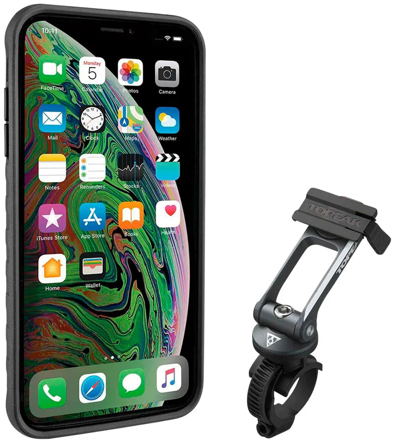 Ridecase with Mount - Fits iPhone XS MAX Black/Gray - Bicycle Warehouse