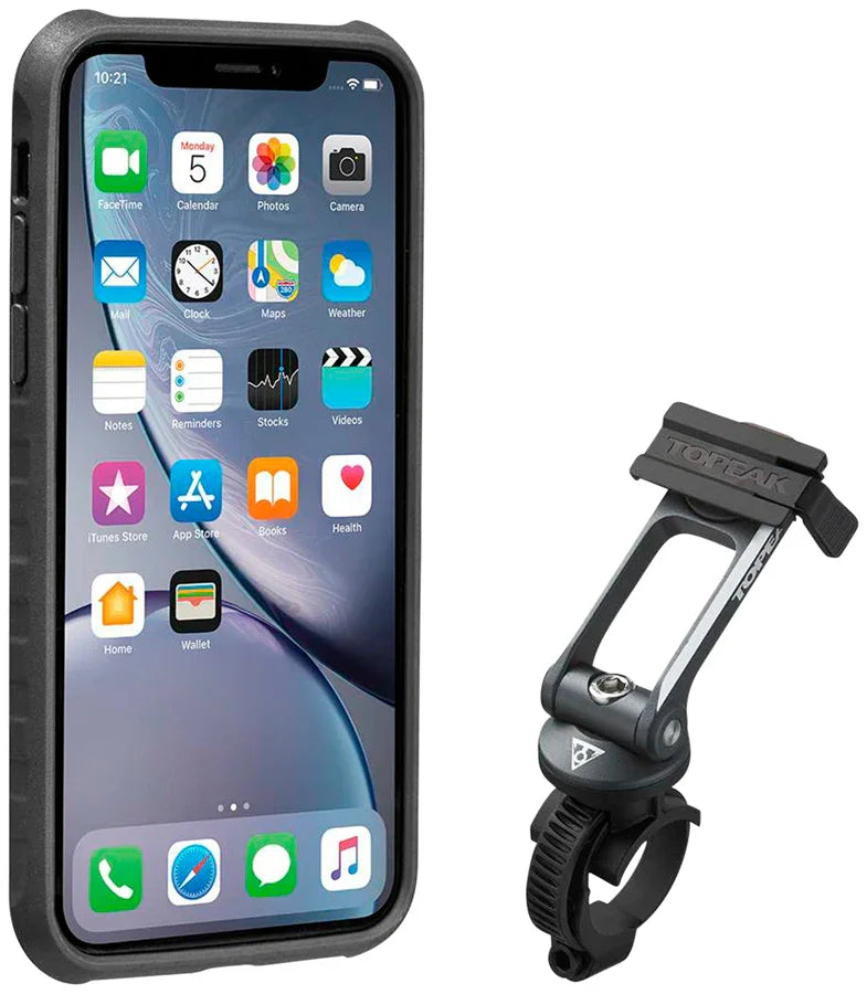 Ridecase with Mount - Fits iPhone XR Black/Gray - Bicycle Warehouse