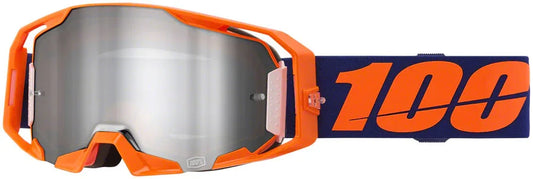 100% ARmatic Goggles - Neon Orange Mirror Silver Flash Lens - Bicycle Warehouse