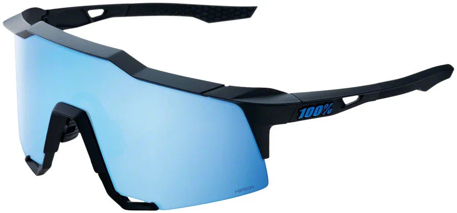 Speedcraft Sunglasses - Matte Black HiPER Blue Multilayer Mirror Lens - Bicycle Warehouse