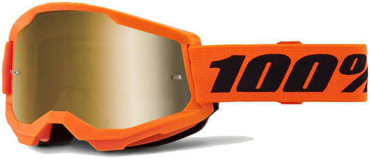 Strata 2 Goggles - Neon Orange/Mirror Gold - Bicycle Warehouse