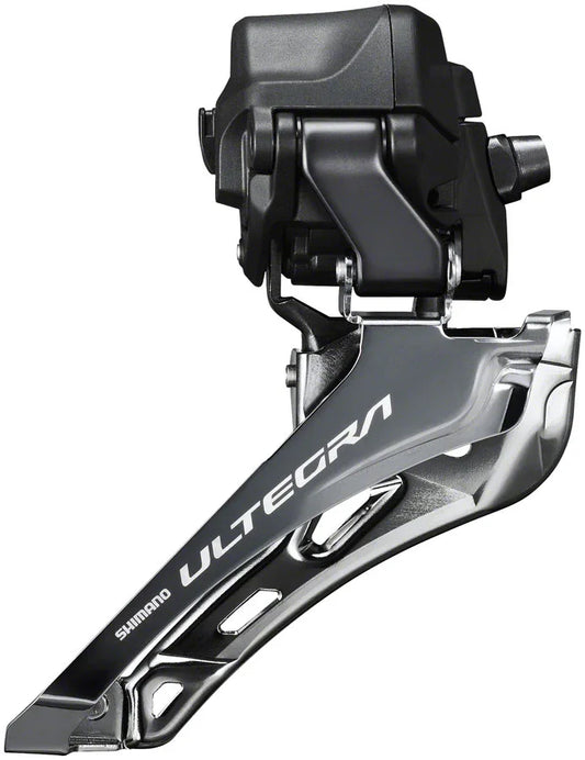 Ultegra FD-R8150 Di2 Front Derailleur - 2x12-Speed Braze-on Down Swing For 50-54t Max BLK/Silver - Bicycle Warehouse