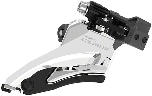 CUES FD-U6000-M Front Derailleur - 10/11-Speed Double Side Swing Mid Clamp Mount 36/40t Max BLK/Silver - Bicycle Warehouse
