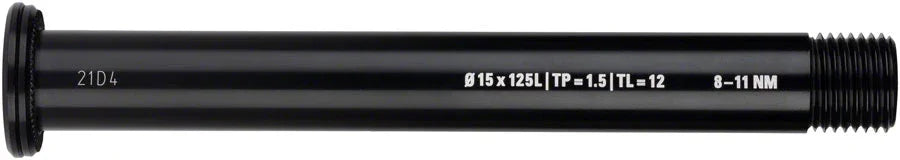 WHISKY No.9 Thru Bolt - 15mm 125mm P1.5 TL12 Black - Bicycle Warehouse