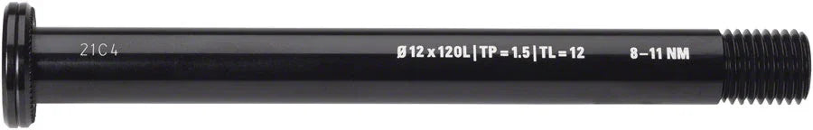 WHISKY No.9 Thru Bolt - 12mm 120mm P1.5 TL12 Black - Bicycle Warehouse