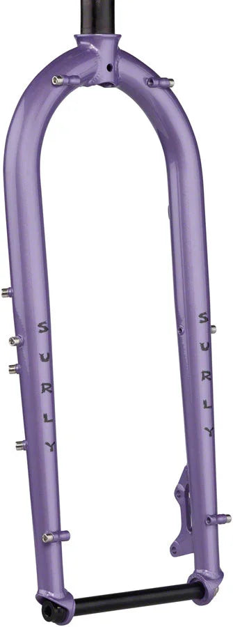 Surly Ice Cream Truck Fork - 26" 15x150mm Thru-Axle 1-1/8" Straight Steerer Steel Taro Milk Tea - Bicycle Warehouse