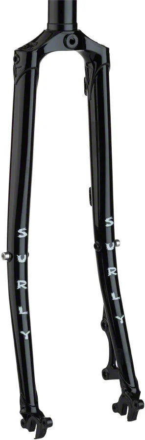 Straggler Disc Fork: 650b 380mm 1-1/8 straight steerer Black - Bicycle Warehouse