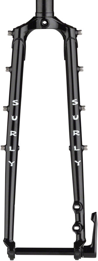 Disc Trucker Fork - 26" 1-1/8" Straight 100x12 mm Thru-Axle Steel Disc BLK - Bicycle Warehouse