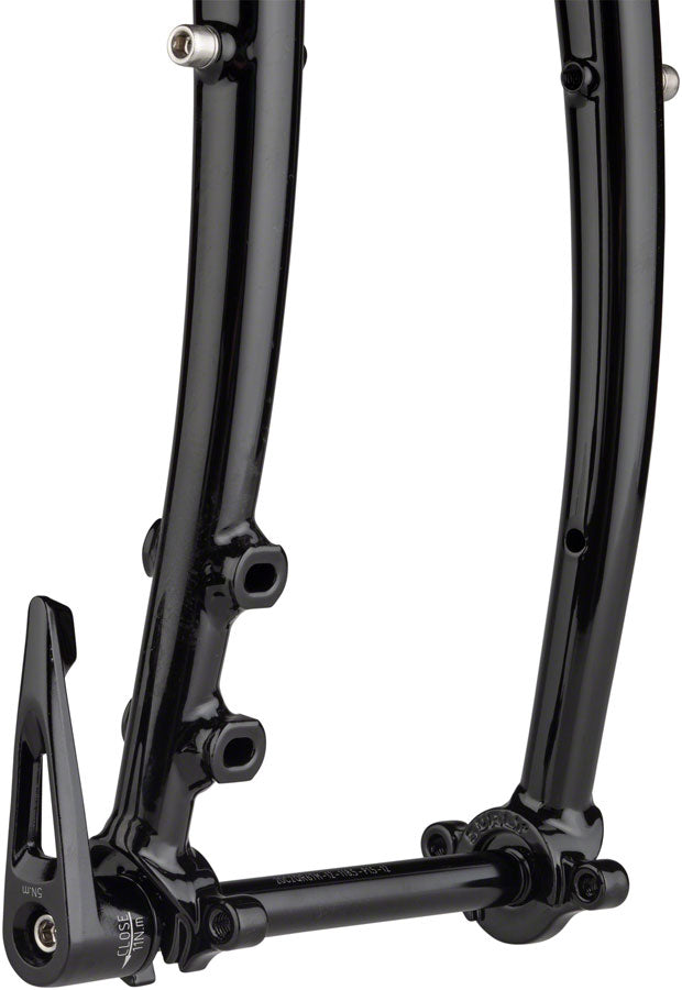 Disc Trucker Fork - 26" 1-1/8" Straight 100x12 mm Thru-Axle Steel Disc BLK - Bicycle Warehouse